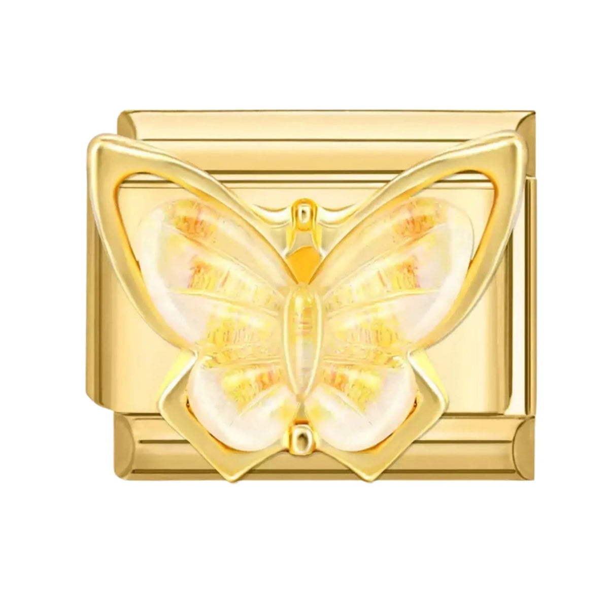 Charm italien Papillon Doré en acier inoxydable pour bracelet - Charmsy