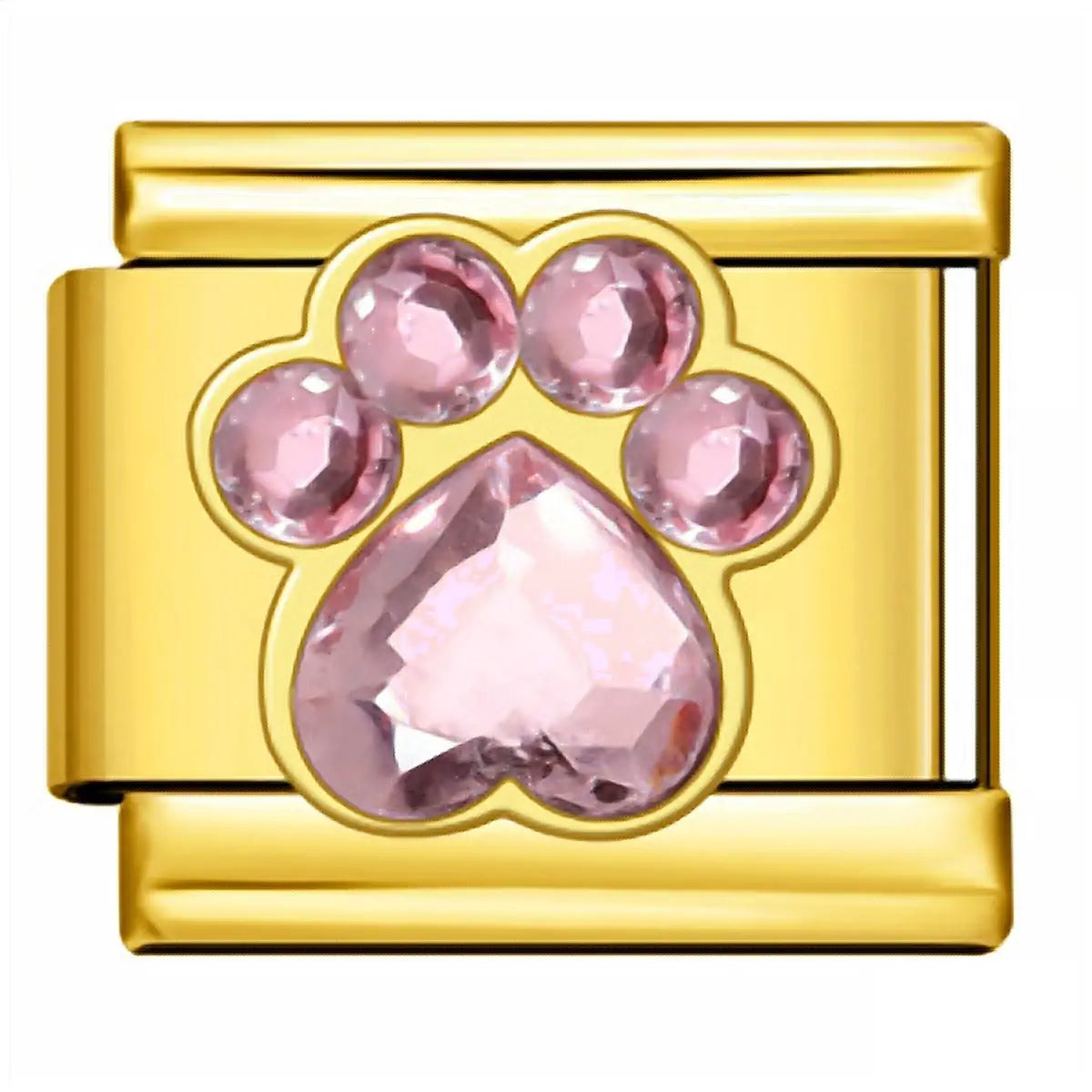 Charm italien Patte Rose pour bracelet - Charmsy