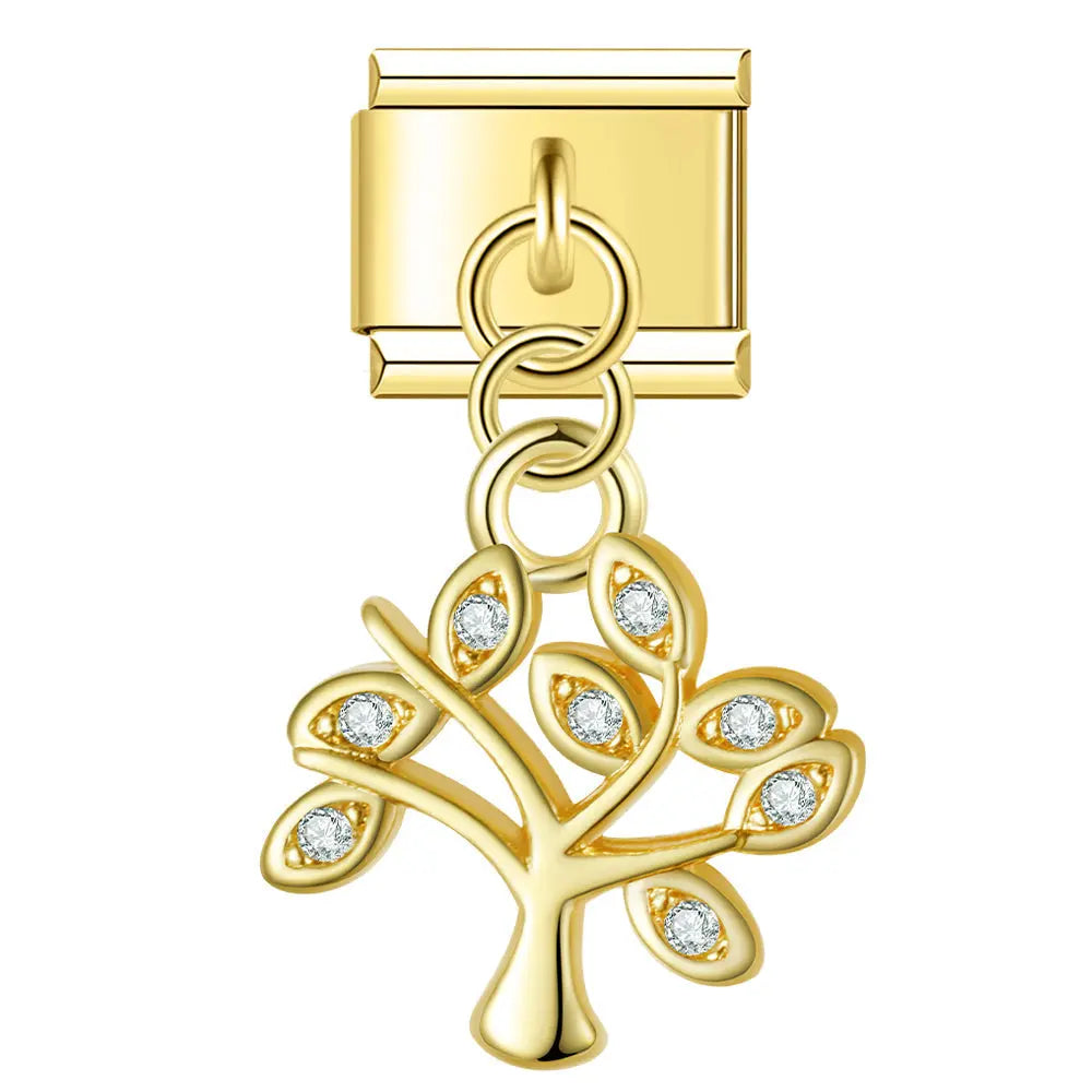 Pendentif Feuille De Cristal Charmsy