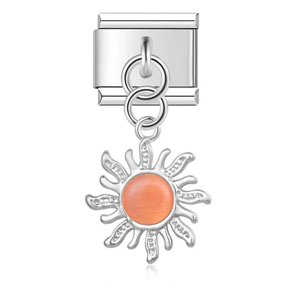 Pendentif Soleil Perle Argent Charmsy