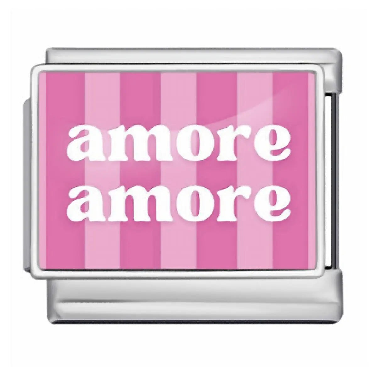Charm italien Amore Amore Argent — Charmsy