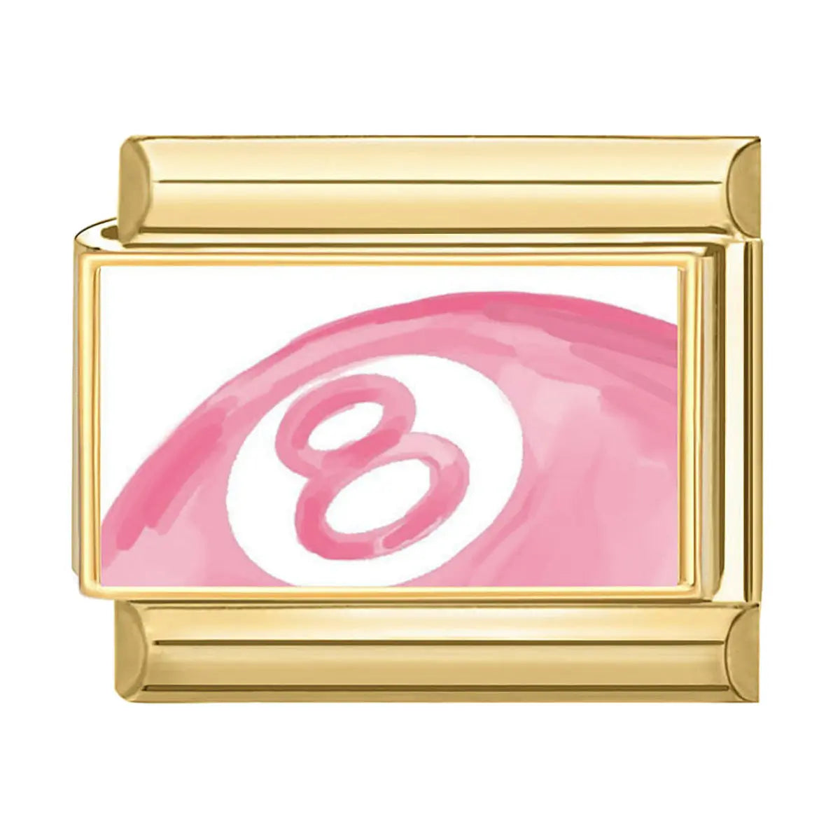 Charm italien Boule 8 Rose — Charmsy