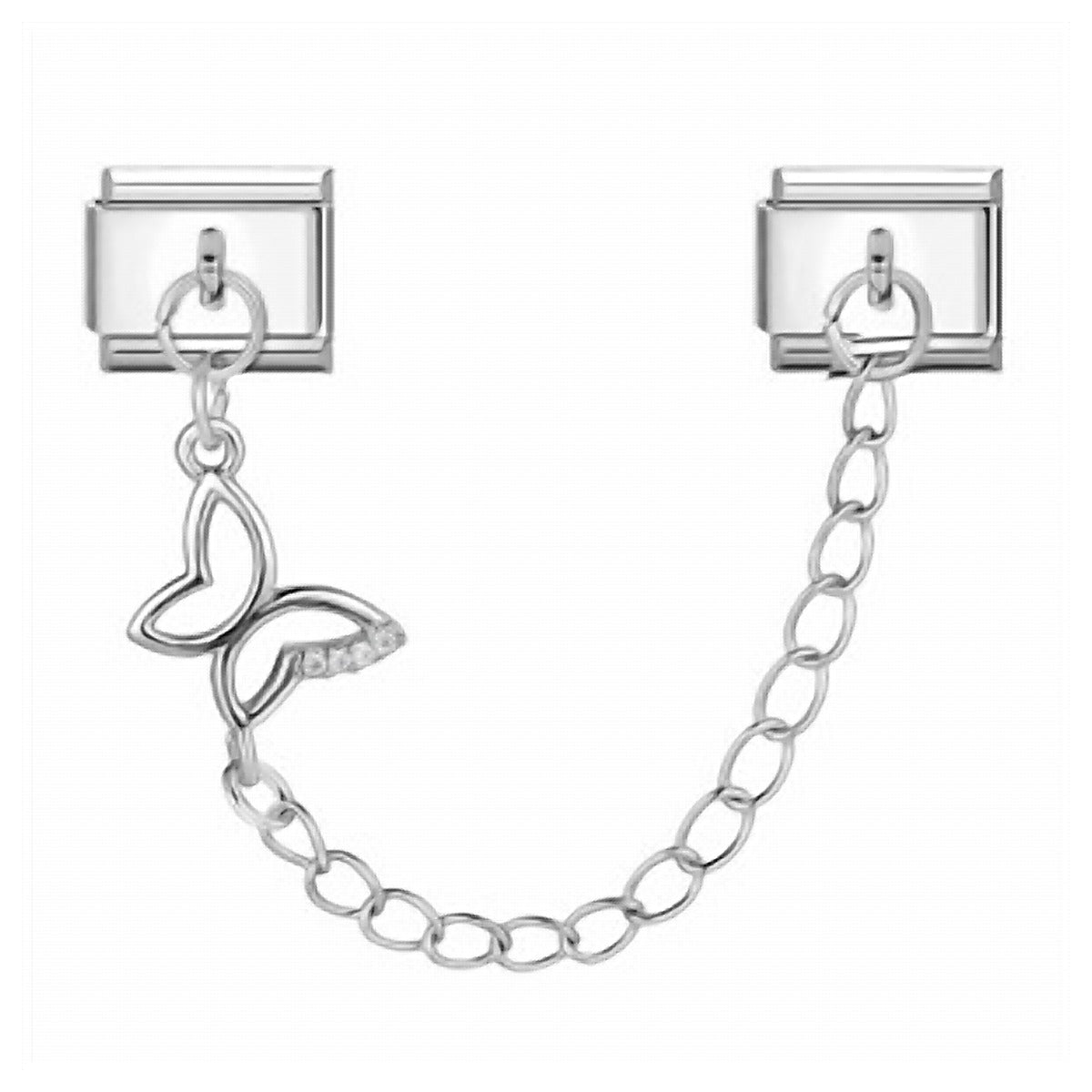 Charm italien Chaîne Papillon Argent — Charmsy