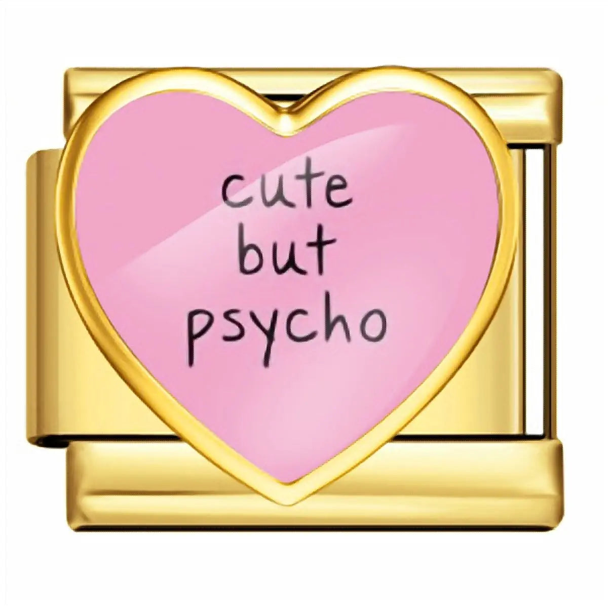 Charm italien Cute But Psycho pour bracelet - Charmsy