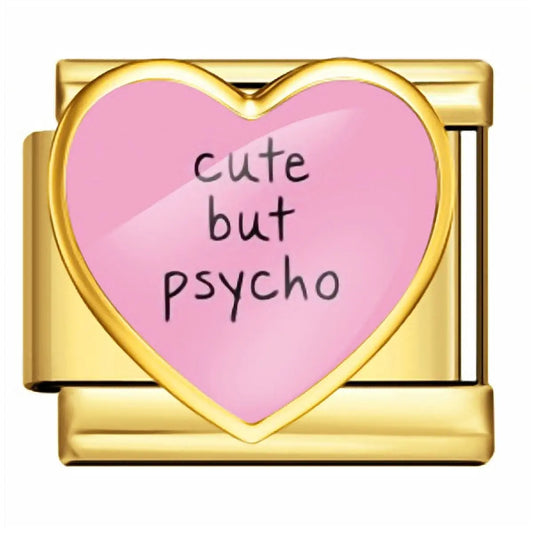 Charm italien Cute But Psycho pour bracelet - Charmsy