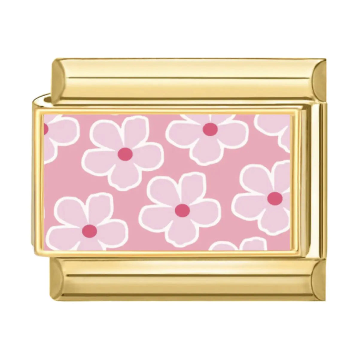 Charm italien Fleurs Roses Pastel — Charmsy