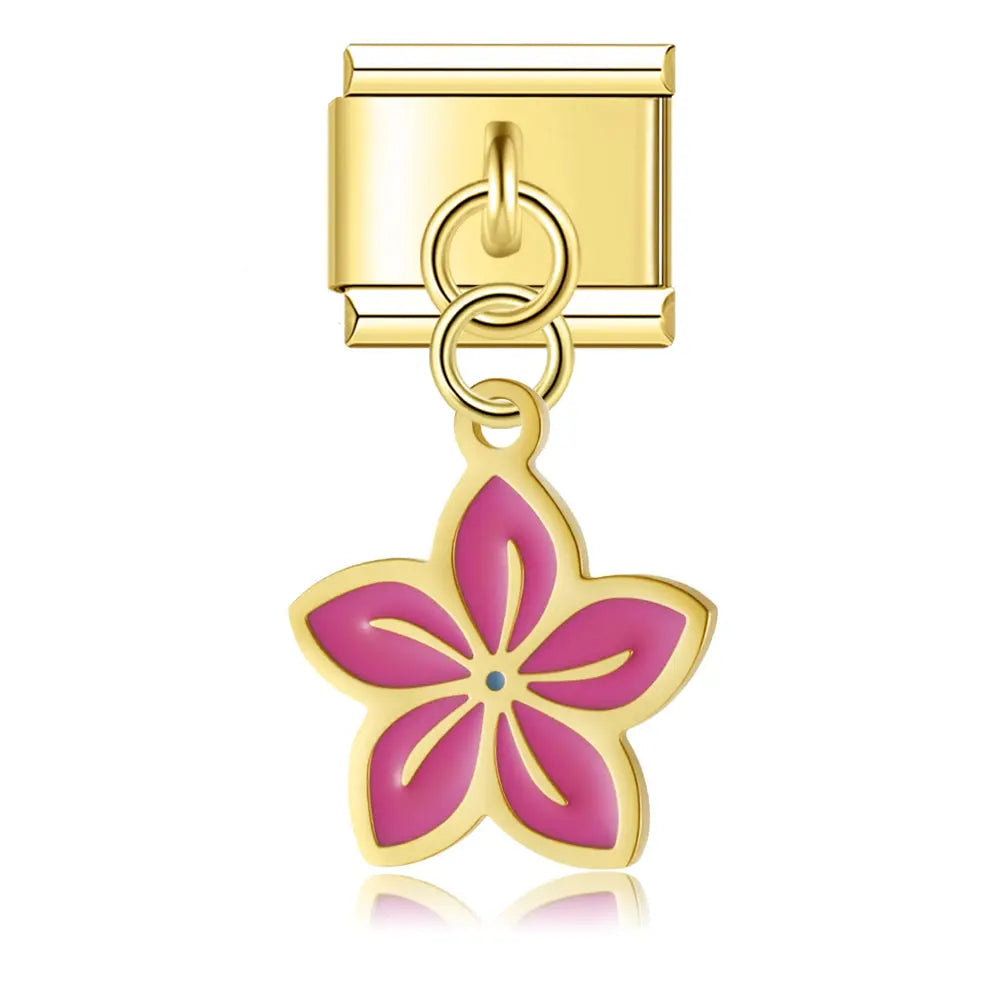 Pendentif Fleur Fuchsia