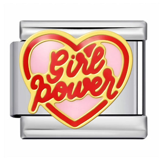 Charm italien Girl Power Argent — Charmsy