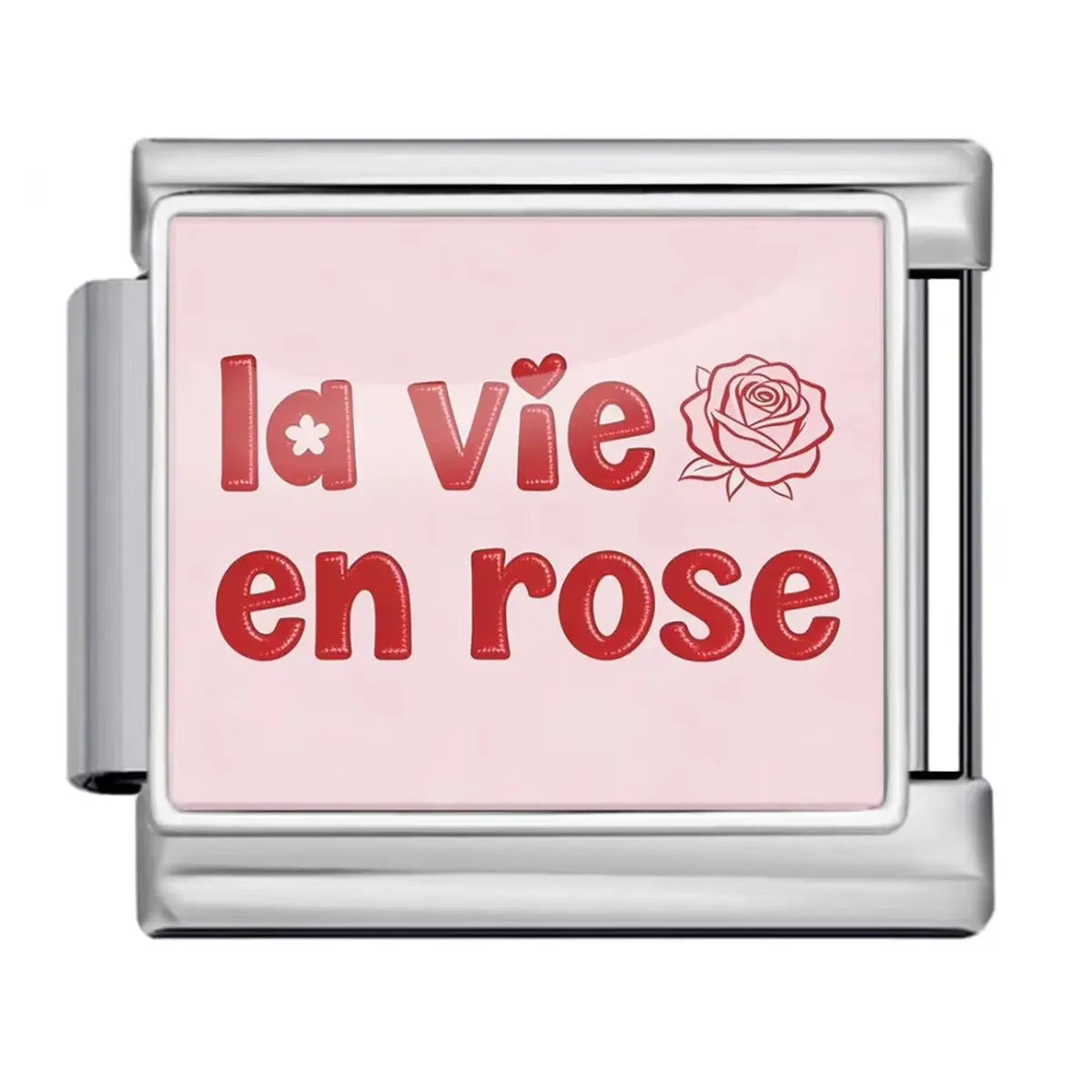 Charm italien La Vie en Rose Argent — Charmsy