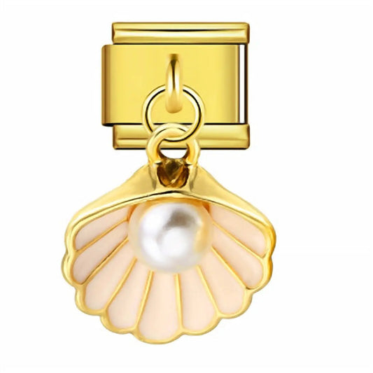 Charm italien Pendentif Coquillage Doré pour bracelet - Charmsy