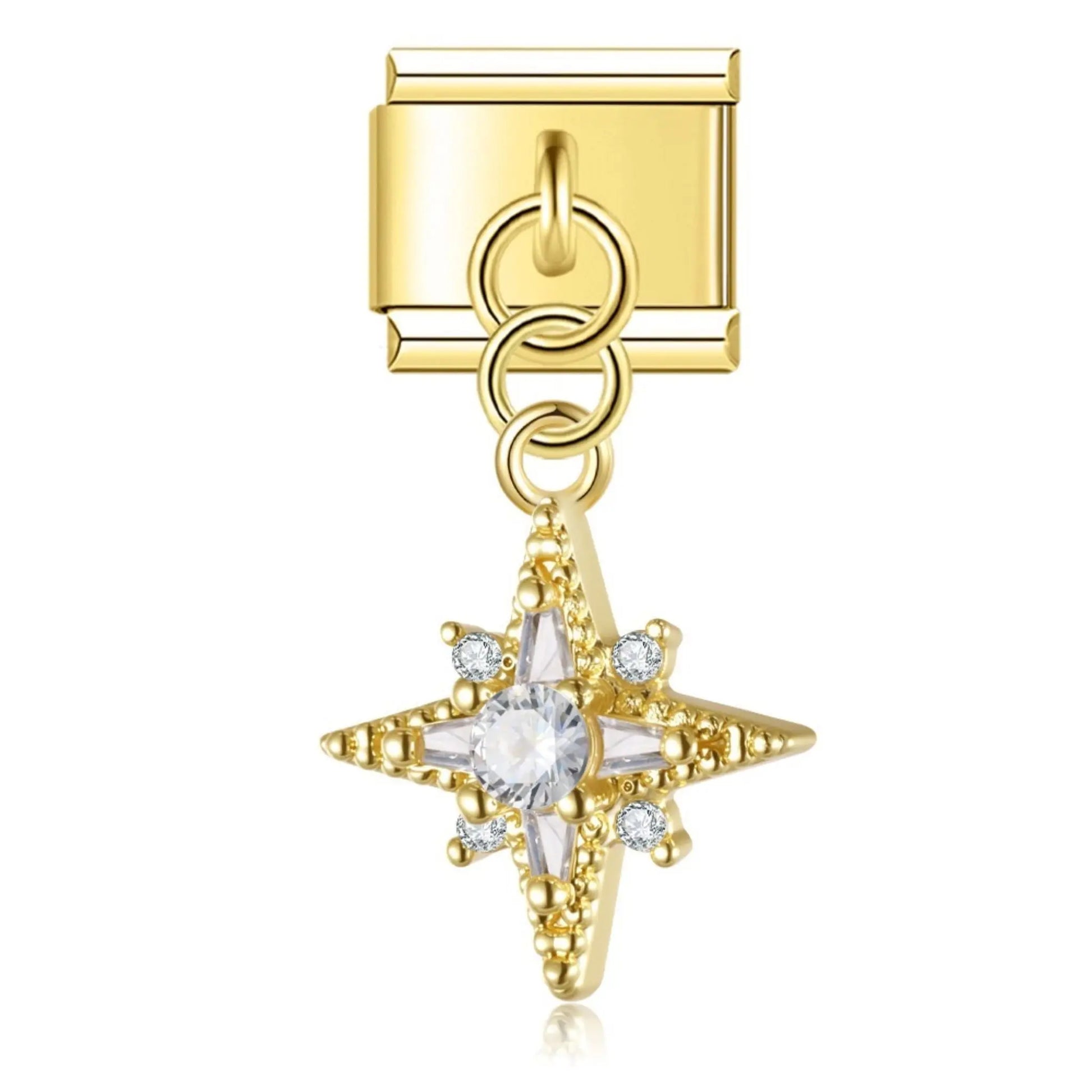 Pendentif Étoile Strass Or Charmsy