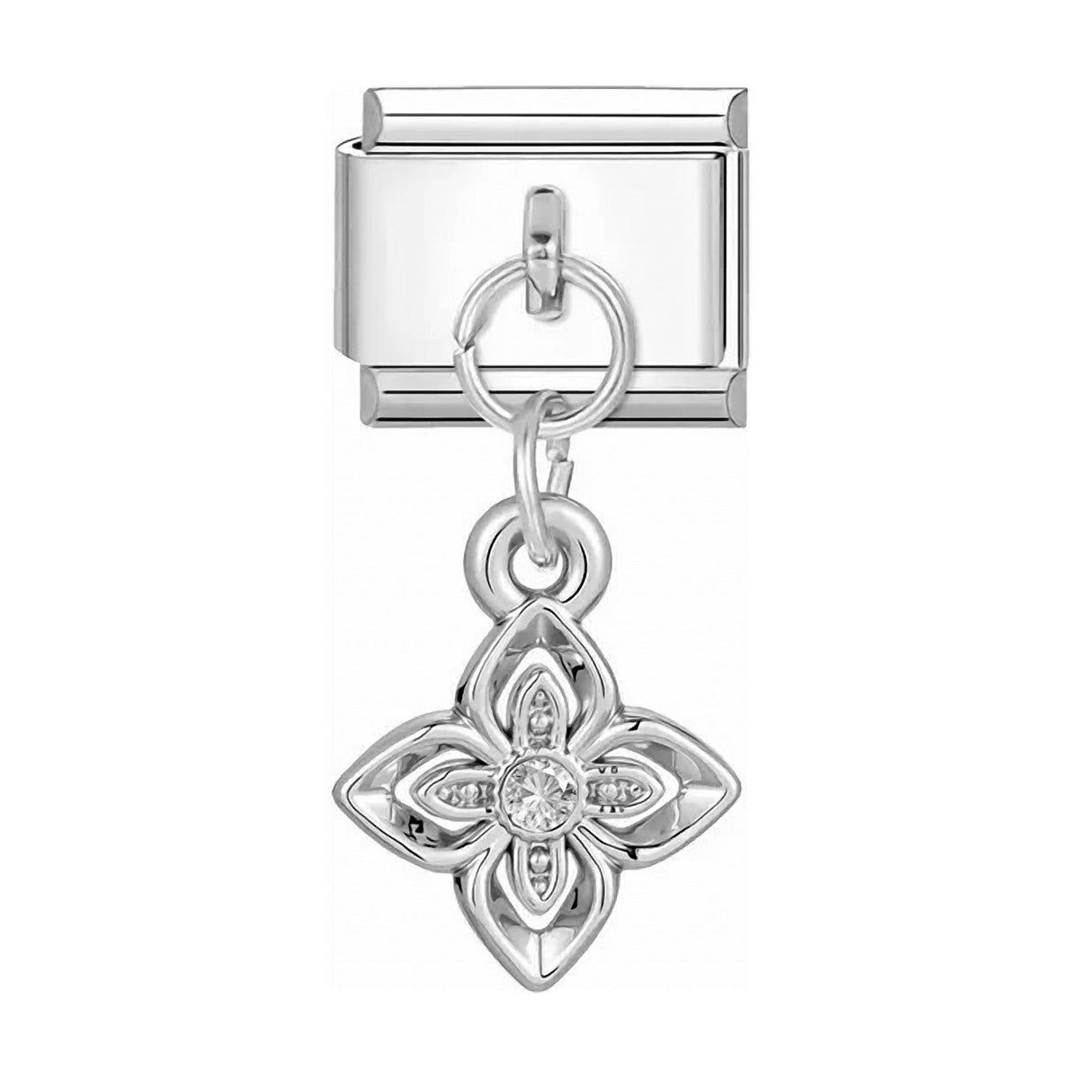 Charm italien Pendentif Fleur Cristal — Charmsy