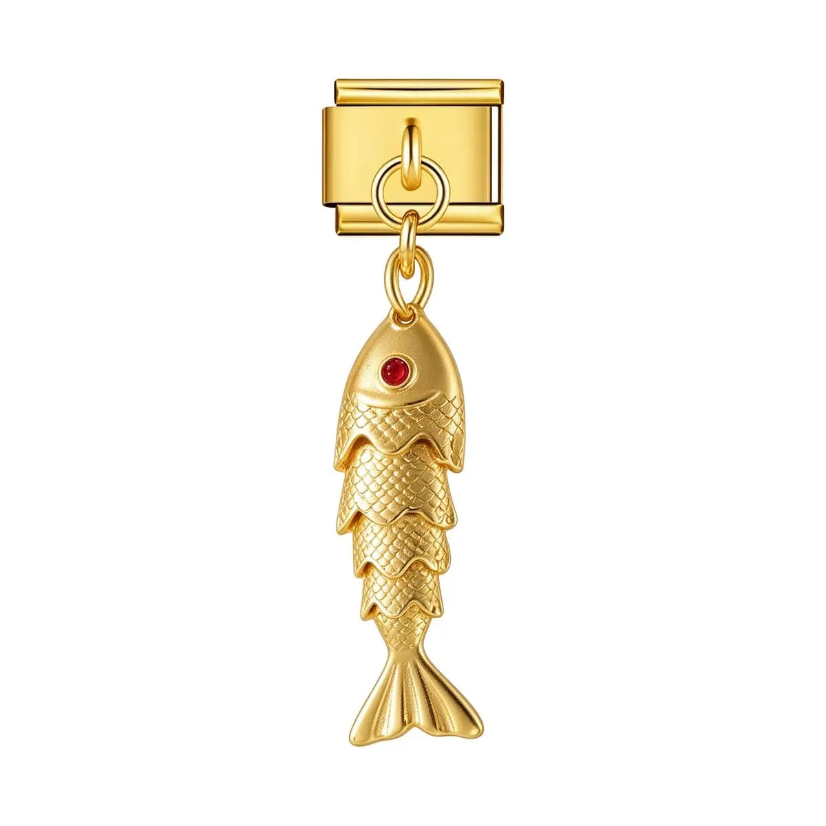 Pendentif Poisson Doré - charm italien pour bracelet Charmsy