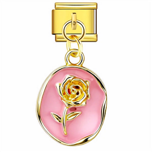 Charm italien Pendentif Rose pour bracelet - Charmsy