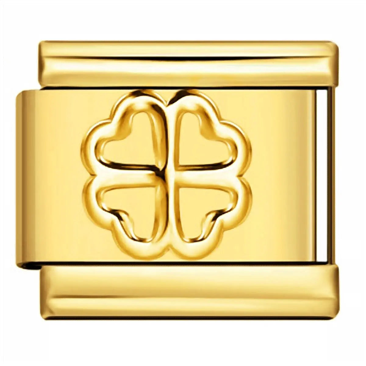 Charm italien Trèfle à 4 Feuilles Doré pour bracelet - Charmsy